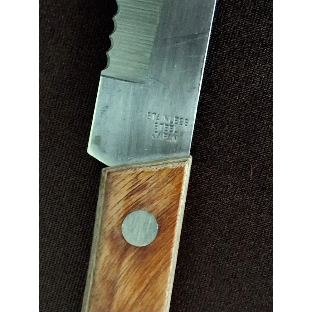 Vintage Pair‎ Of Serated Steak Knives  Made In Japan. Stainless Steel Lot Of 2